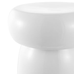 Safavieh MILLIA, 14.75 INCH CERAMIC GARDEN STOOL – Elegant Accent for Indoor & Outdoor Spaces, Versatile Design White ACS4598A