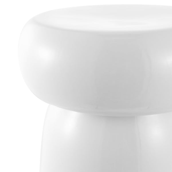 Safavieh MILLIA, 14.75 INCH CERAMIC GARDEN STOOL – Elegant Accent for Indoor & Outdoor Spaces, Versatile Design White ACS4598A