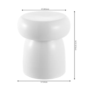 Safavieh MILLIA, 14.75 INCH CERAMIC GARDEN STOOL – Elegant Accent for Indoor & Outdoor Spaces, Versatile Design White ACS4598A