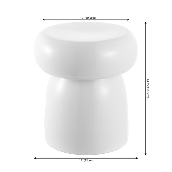 Safavieh MILLIA, 14.75 INCH CERAMIC GARDEN STOOL – Elegant Accent for Indoor & Outdoor Spaces, Versatile Design White ACS4598A