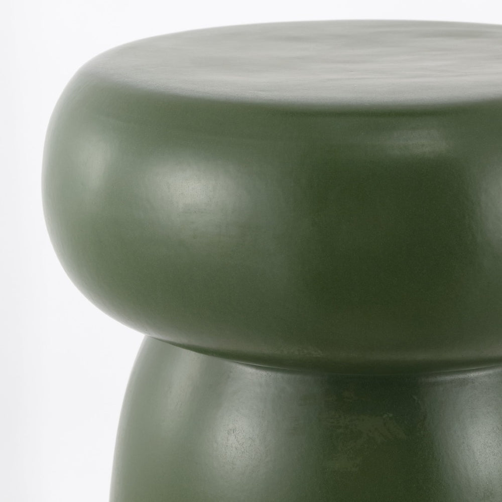 Safavieh MILLIA, 14.75 INCH CERAMIC GARDEN STOOL – Elegant Accent for Indoor & Outdoor Spaces, Versatile Design Moss Green / - ACS4598C