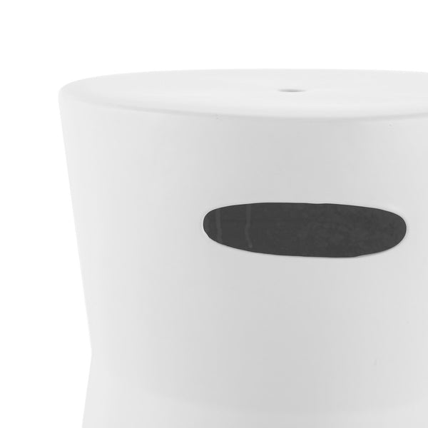 Safavieh Dijera, 16 Inch, Matte White, Ceramic Garden Stool White 13 x 13 x 16
