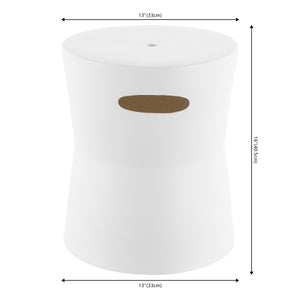 Safavieh Dijera, 16 Inch, Matte White, Ceramic Garden Stool White 13 x 13 x 16