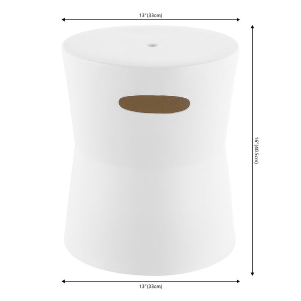 Safavieh Dijera, 16 Inch, Matte White, Ceramic Garden Stool White 13 x 13 x 16