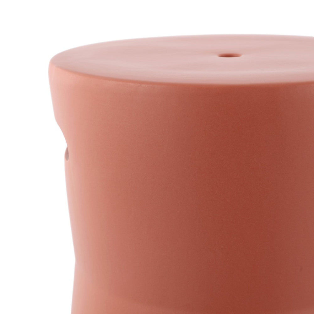 Safavieh DIJERA, 16-Inch Ceramic Garden Stool for Stylish Seating, Side Table, and Decorative Accent Use Terracotta ACS4599B