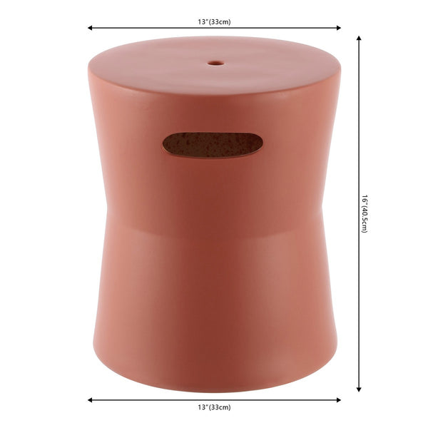 Safavieh Dijera, 16 Nch, Terracotta, Ceramic Garden Stool Terracotta ACS4599B