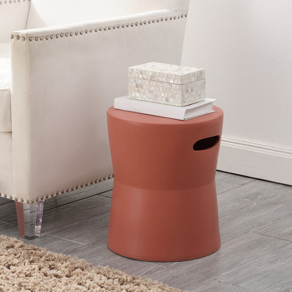 Safavieh Dijera, 16 Nch, Terracotta, Ceramic Garden Stool Terracotta ACS4599B