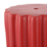 Safavieh Tulett, 18 Inch, Bright Red, Ceramic Garden Stool​ Bright Red Ceramic ACS4600F