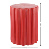 Safavieh Tulett, 18 Inch, Bright Red, Ceramic Garden Stool​ Bright Red Ceramic ACS4600F