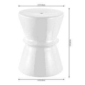 Safavieh Savello, 17.72 Inch, White, Ceramic Garden Stool ​ White Ceramic ACS4601A