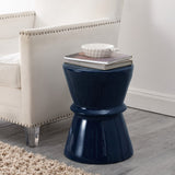 Safavieh Savello, 17.72 Inch, Navy, Ceramic Garden Stool ​ Navy Ceramic ACS4601B