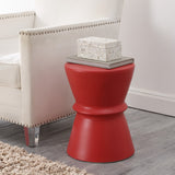 Safavieh Savello, 17.72 Inch, Bright Red, Ceramic Garden Stool ​ Bright Red  Ceramic ACS4601C