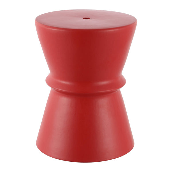 Safavieh Savello, 17.72 Inch, Bright Red, Ceramic Garden Stool ​ Bright Red  Ceramic ACS4601C