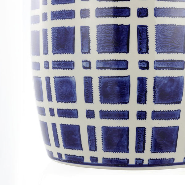 Safavieh EYTAN, 18.25" Navy & White Ceramic Garden Stool - Stylish Accent for Indoor & Outdoor Decor ACS4602A
