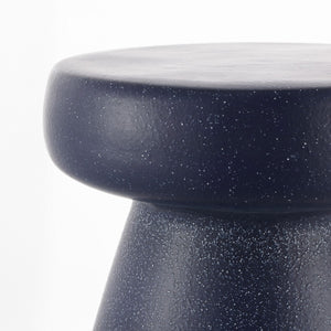 Safavieh Noma, 16 Inch, Navy Speckled, Ceramic Garden Stool Matte Navy  14 x 14 x 16