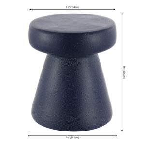 Safavieh Noma, 16 Inch, Navy Speckled, Ceramic Garden Stool Matte Navy  14 x 14 x 16