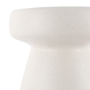 Safavieh Noma, 16 Inch, White Speckled, Ceramic Garden Stool Matte Cream 14 x 14 x 16