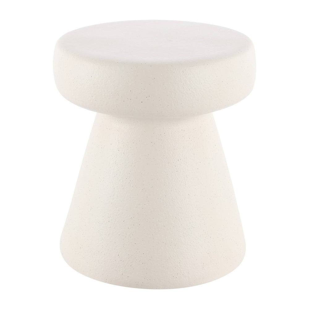 Safavieh Noma, 16 Inch, White Speckled, Ceramic Garden Stool Matte Cream 14 x 14 x 16