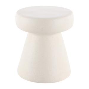 Safavieh Noma, 16 Inch, White Speckled, Ceramic Garden Stool Matte Cream 14 x 14 x 16