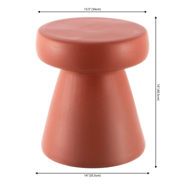 Safavieh Noma, 16 Inch, Terracotta, Ceramic Garden Stool Terracotta ACS4603C
