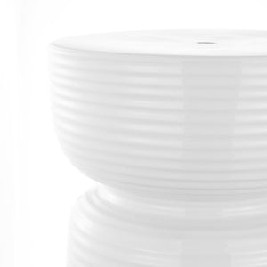 Safavieh JOHARI, Versatile Ceramic Garden Stool for Outdoor Elegance, Stylish Accent for Patios & Gardens White ACS4605A