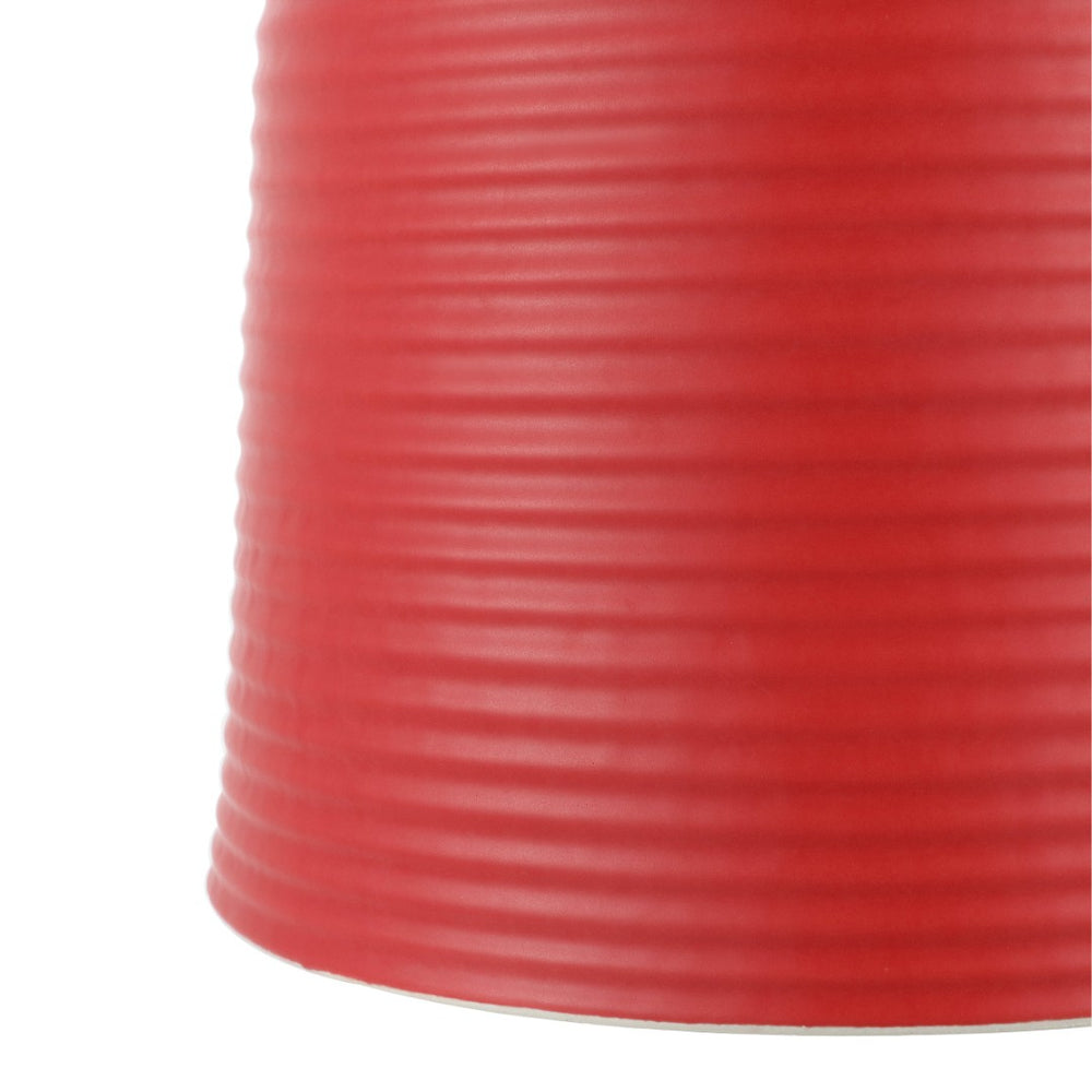 Safavieh JOHARI, Versatile Ceramic Garden Stool for Outdoor Elegance, Stylish Accent for Patios & Gardens Bright Red / - ACS4605C