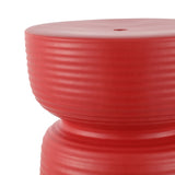 Safavieh Johari, 17.5 Inch, Bright Red, Ceramic Garden Stool ​ Bright Red Ceramic ACS4605C