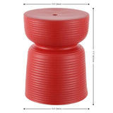 Safavieh Johari, 17.5 Inch, Bright Red, Ceramic Garden Stool ​ Bright Red Ceramic ACS4605C