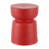 Safavieh Johari, 17.5 Inch, Bright Red, Ceramic Garden Stool ​ Bright Red Ceramic ACS4605C