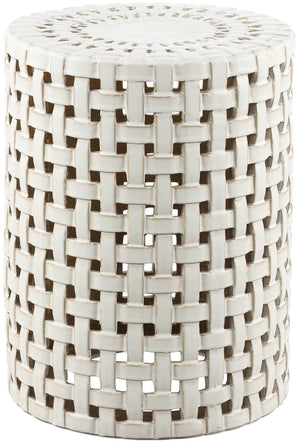 Safavieh SAYRE, Elegant 17.5-Inch Ceramic Garden Stool for Versatile Seating and Stylish Decor Accent Cream ACS4606A