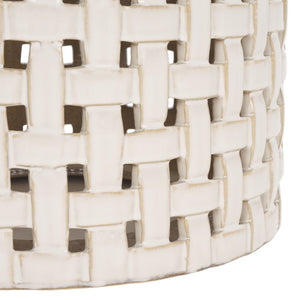Safavieh SAYRE, Elegant 17.5-Inch Ceramic Garden Stool for Versatile Seating and Stylish Decor Accent Cream ACS4606A