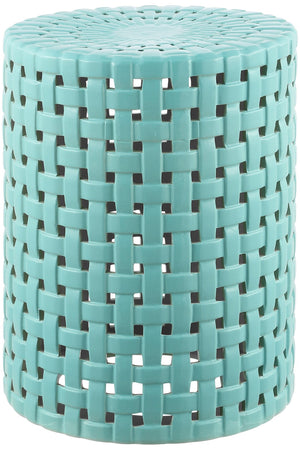 Safavieh SAYRE, Elegant 17.5-Inch Ceramic Garden Stool for Versatile Seating and Stylish Decor Accent Robins Egg Blue ACS4606B