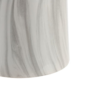 Safavieh NOLDITA, 15.75-Inch Ceramic Garden Stool - Versatile Accent for Outdoor Living Spaces and Decor White Marble / - ACS4607A