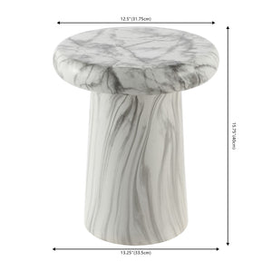 Safavieh NOLDITA, 15.75-Inch Ceramic Garden Stool - Versatile Accent for Outdoor Living Spaces and Decor White Marble / - ACS4607A