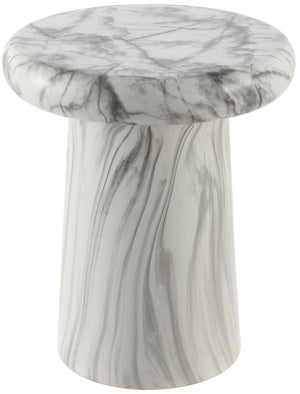Safavieh NOLDITA, 15.75-Inch Ceramic Garden Stool - Versatile Accent for Outdoor Living Spaces and Decor White Marble / - ACS4607A