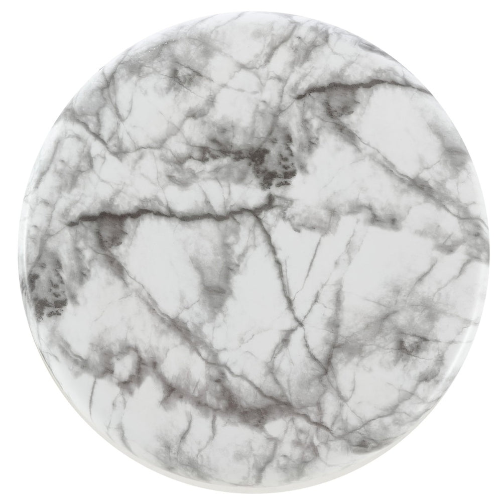 Safavieh NOLDITA, 15.75-Inch Ceramic Garden Stool - Versatile Accent for Outdoor Living Spaces and Decor White Marble / - ACS4607A