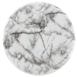 Safavieh NOLDITA, 15.75-Inch Ceramic Garden Stool - Versatile Accent for Outdoor Living Spaces and Decor White Marble / - ACS4607A