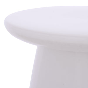 Thena, Ceramic Garden Stool 17.5" — Versatile Side Table, Plant Stand & Extra Seat For Indoor/Patio Decor