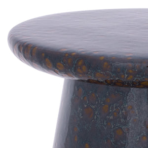 Thena, Ceramic Garden Stool 17.5" — Versatile Side Table, Plant Stand & Extra Seat For Indoor/Patio Decor