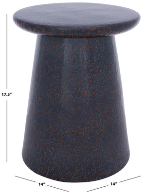 Thena, Ceramic Garden Stool 17.5" — Versatile Side Table, Plant Stand & Extra Seat For Indoor/Patio Decor