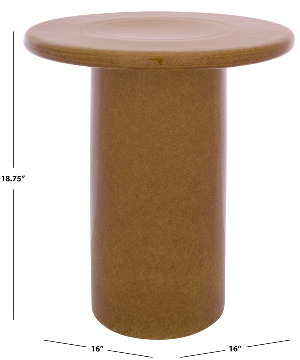 Joslin, Ceramic Garden Stool 18.75" — Versatile Indoor/Outdoor Side Table, Plant Stand, Durable Glazed Accent