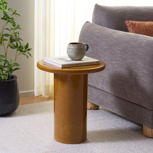 Joslin, Ceramic Garden Stool 18.75" — Versatile Indoor/Outdoor Side Table, Plant Stand, Durable Glazed Accent