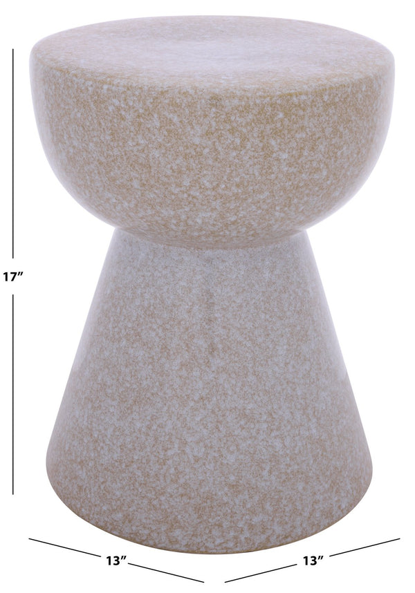 Cherie, Ceramic Garden Stool 17" Height — Versatile Side Table, Plant Stand & Compact Accent Piece