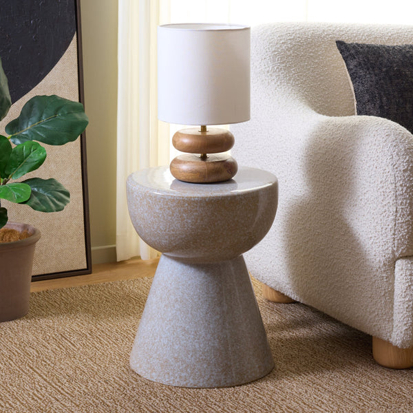 Cherie, Ceramic Garden Stool 17" Height — Versatile Side Table, Plant Stand & Compact Accent Piece