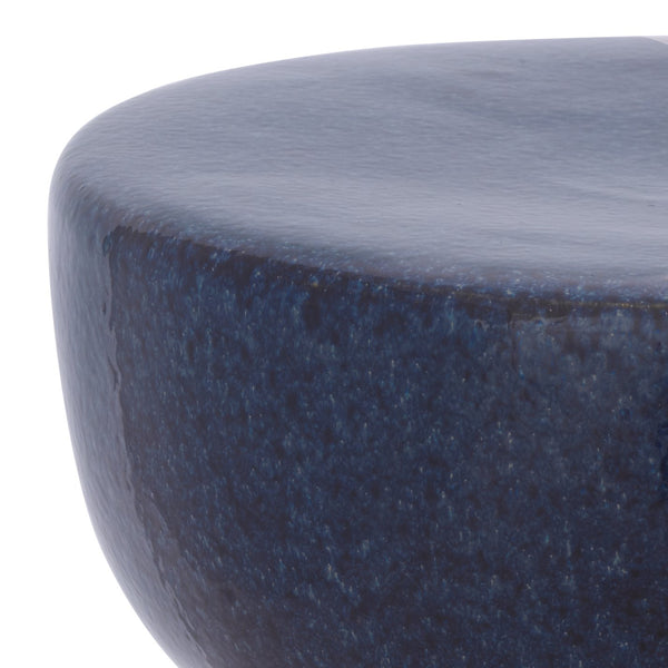 Cherie, Ceramic Garden Stool 17" Height — Versatile Side Table, Plant Stand & Compact Accent Piece