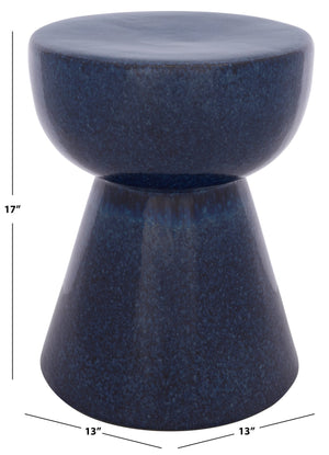 Cherie, Ceramic Garden Stool 17" Height — Versatile Side Table, Plant Stand & Compact Accent Piece