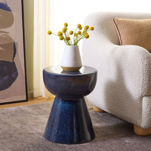 Cherie, Ceramic Garden Stool 17" Height — Versatile Side Table, Plant Stand & Compact Accent Piece