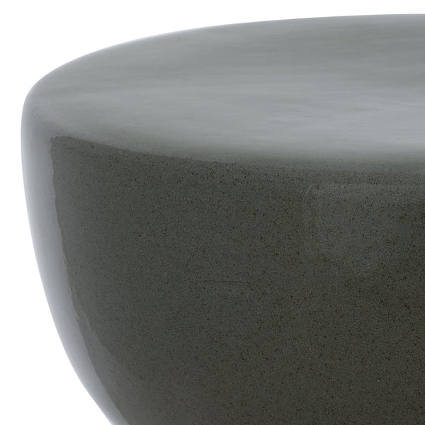 Cherie, Ceramic Garden Stool 17" Height — Versatile Side Table, Plant Stand & Compact Accent Piece