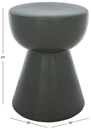 Cherie, Ceramic Garden Stool 17" Height — Versatile Side Table, Plant Stand & Compact Accent Piece