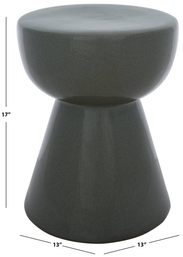 Cherie, Ceramic Garden Stool 17" Height — Versatile Side Table, Plant Stand & Compact Accent Piece